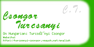 csongor turcsanyi business card